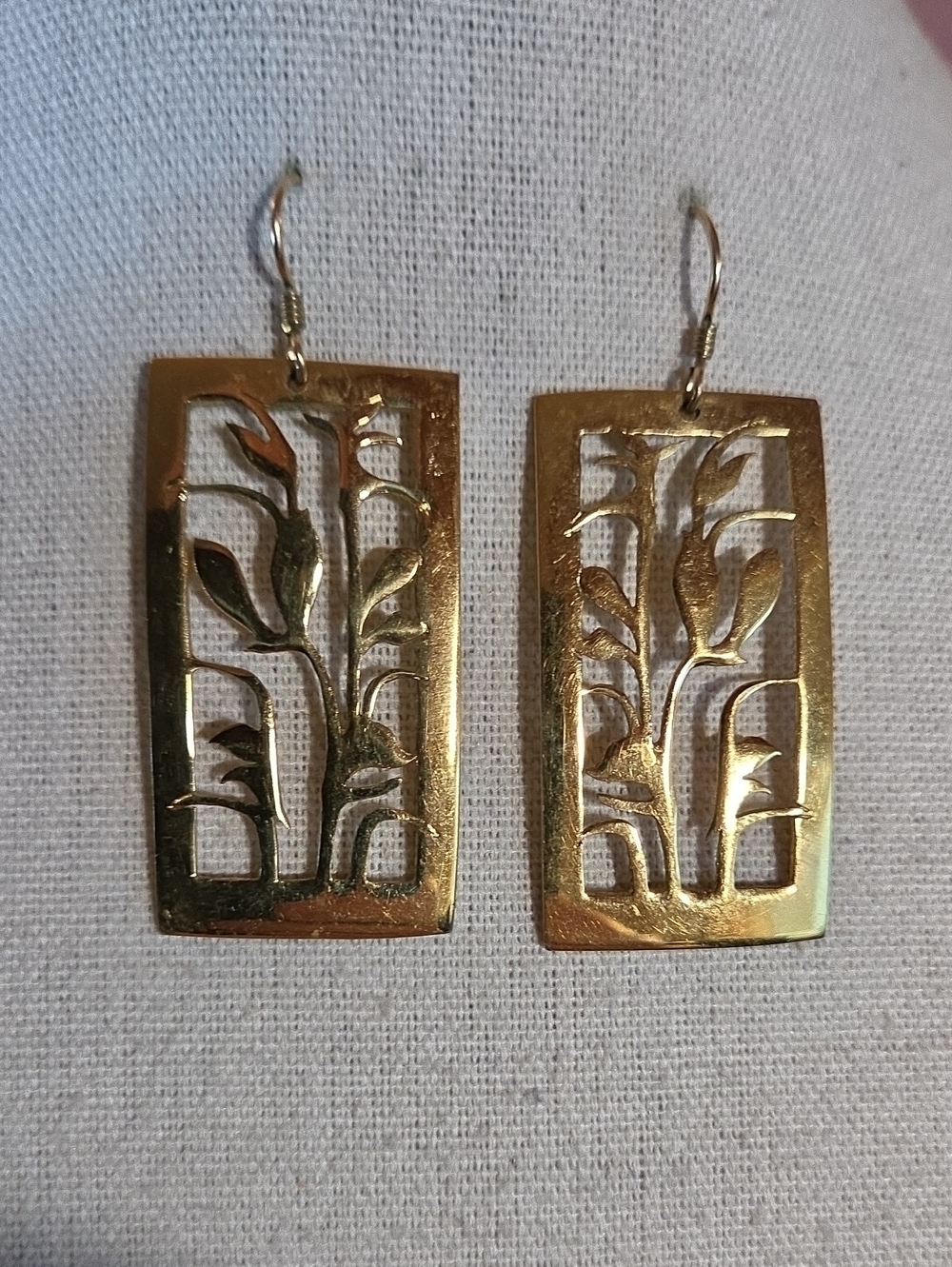 Peter Bailey Designs Art Nouveau Style Gold Plated Earrings